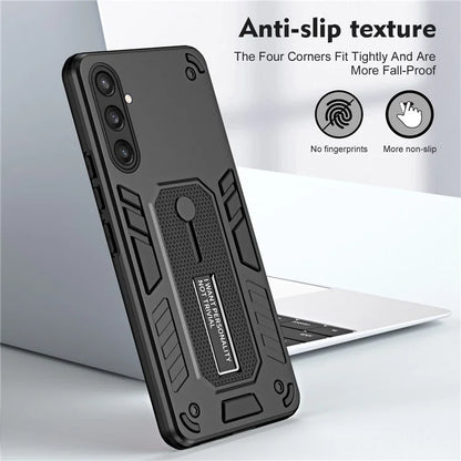 For Samsung Galaxy S23 FE Kickstand Case PC+TPU Shock Absorbing Mobile Phone Cover