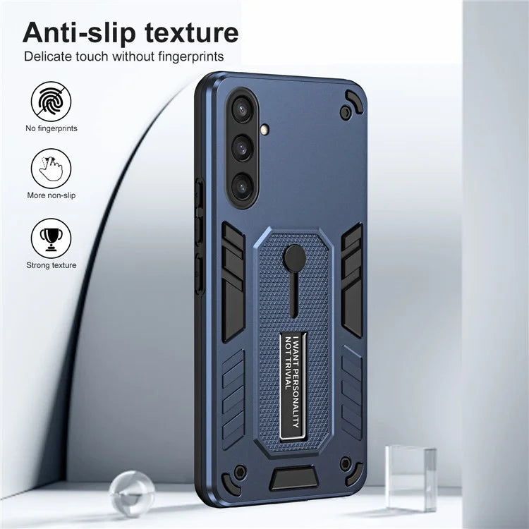 For Samsung Galaxy S23 FE Kickstand Case PC+TPU Shock Absorbing Mobile Phone Cover