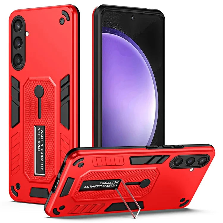 For Samsung Galaxy S23 FE Kickstand Case PC+TPU Shock Absorbing Mobile Phone Cover