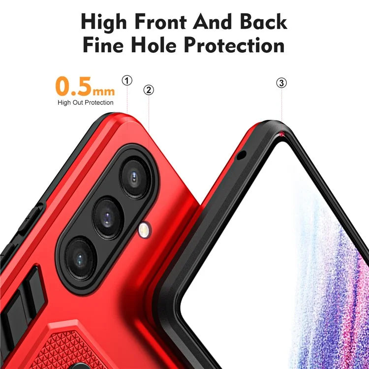 For Samsung Galaxy S23 FE Kickstand Case PC+TPU Shock Absorbing Mobile Phone Cover