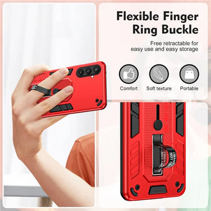 For Samsung Galaxy S23 FE Kickstand Case PC+TPU Shock Absorbing Mobile Phone Cover