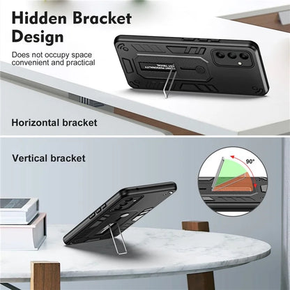 For Samsung Galaxy A05s 4G Kickstand Cover PC+TPU Finger Ring Strap Phone Case