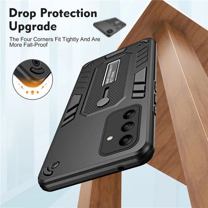 For Samsung Galaxy A05s 4G Kickstand Cover PC+TPU Finger Ring Strap Phone Case