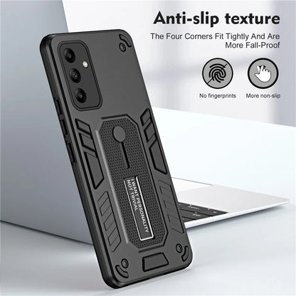 For Samsung Galaxy A05s 4G Kickstand Cover PC+TPU Finger Ring Strap Phone Case