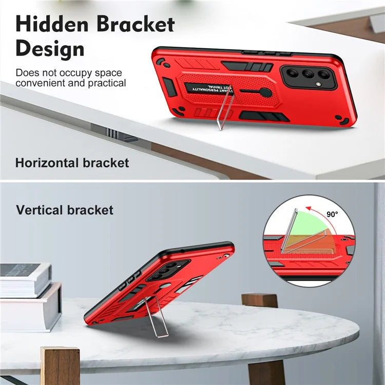 For Samsung Galaxy A05s 4G Kickstand Cover PC+TPU Finger Ring Strap Phone Case