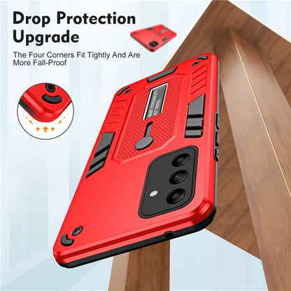 For Samsung Galaxy A05s 4G Kickstand Cover PC+TPU Finger Ring Strap Phone Case