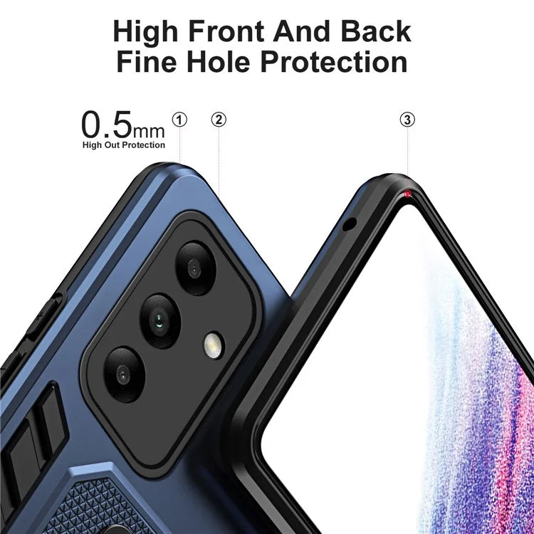 For Samsung Galaxy A05s 4G Kickstand Cover PC+TPU Finger Ring Strap Phone Case