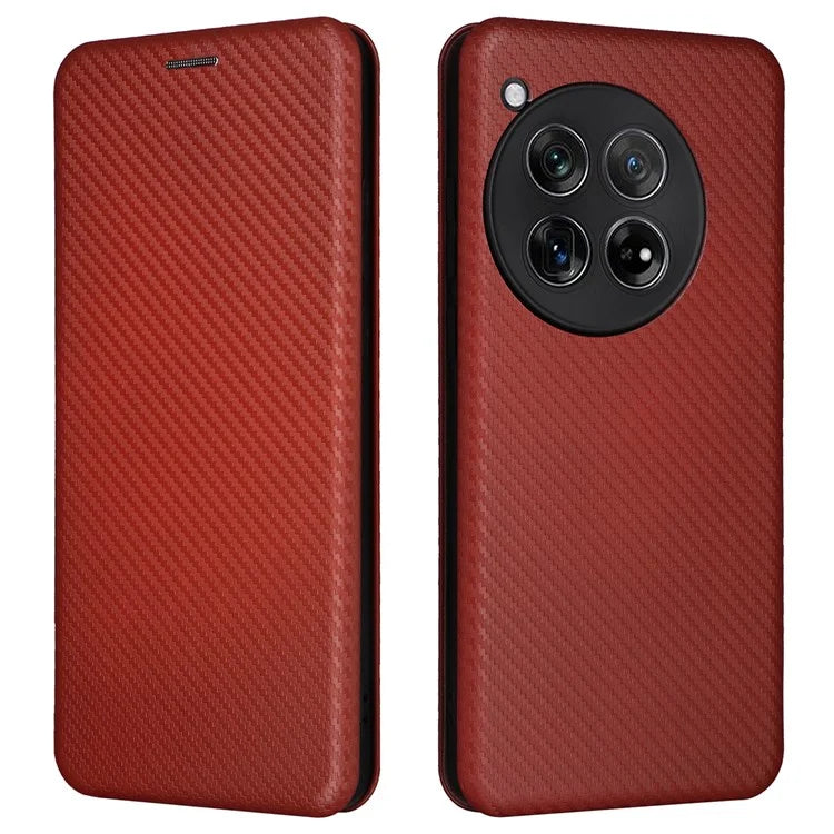 For OnePlus 12 5G Leather Phone Case with Card Slots Stand