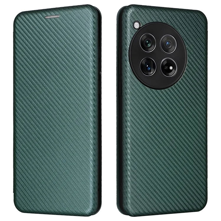 For OnePlus 12 5G Leather Phone Case with Card Slots Stand