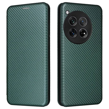 For OnePlus 12 5G Leather Phone Case with Card Slots Stand
