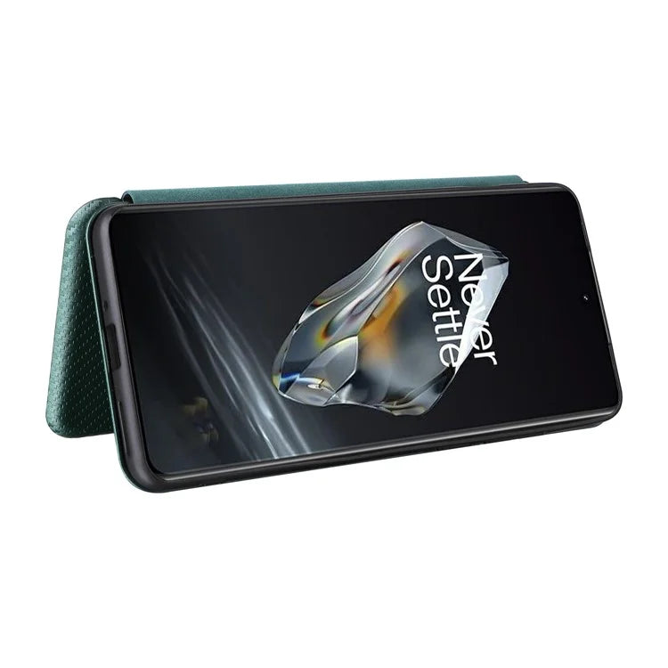 For OnePlus 12 5G Leather Phone Case with Card Slots Stand
