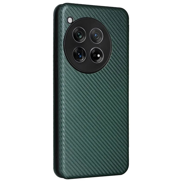 For OnePlus 12 5G Leather Phone Case with Card Slots Stand