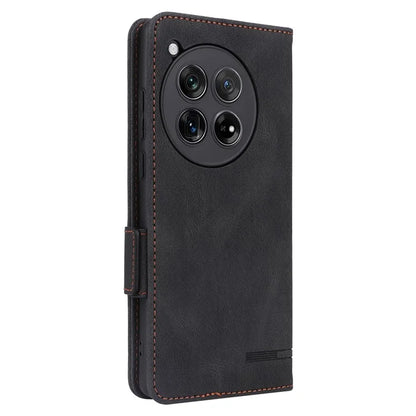 For OnePlus 12 5G Leather Case Wallet Phone Cover Hardware Decor