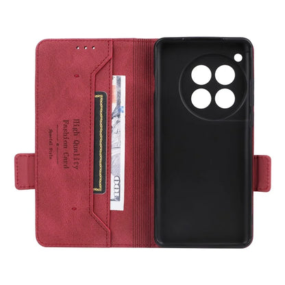 For OnePlus 12 5G Leather Case Wallet Phone Cover Hardware Decor