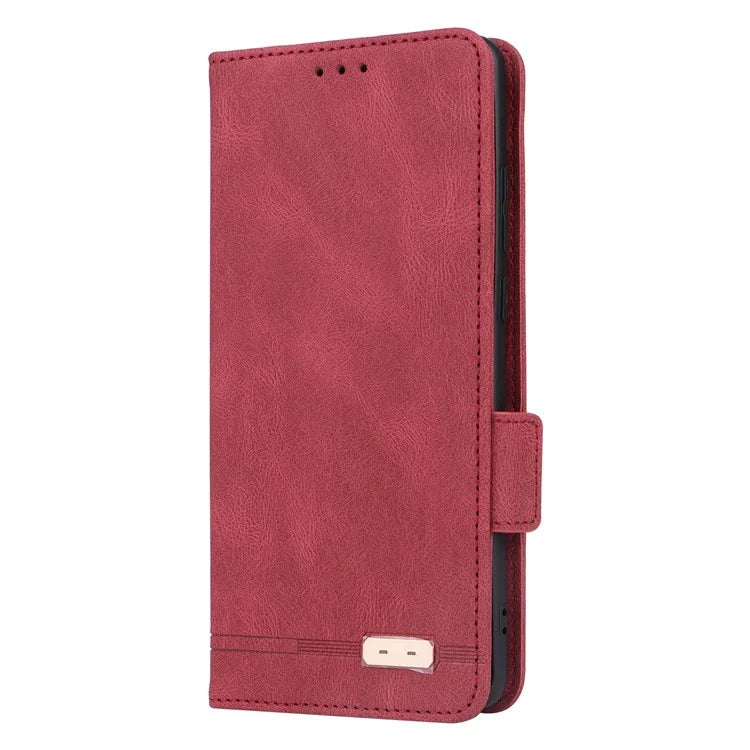 For OnePlus 12 5G Leather Case Wallet Phone Cover Hardware Decor