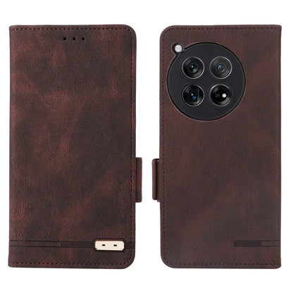 For OnePlus 12 5G Leather Case Wallet Phone Cover Hardware Decor