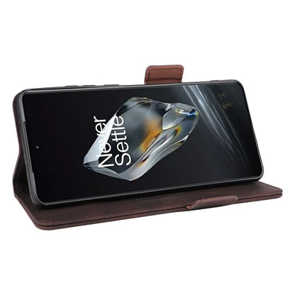For OnePlus 12 5G Leather Case Wallet Phone Cover Hardware Decor