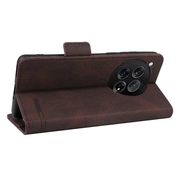 For OnePlus 12 5G Leather Case Wallet Phone Cover Hardware Decor