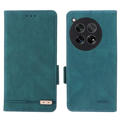 For OnePlus 12 5G Leather Case Wallet Phone Cover Hardware Decor