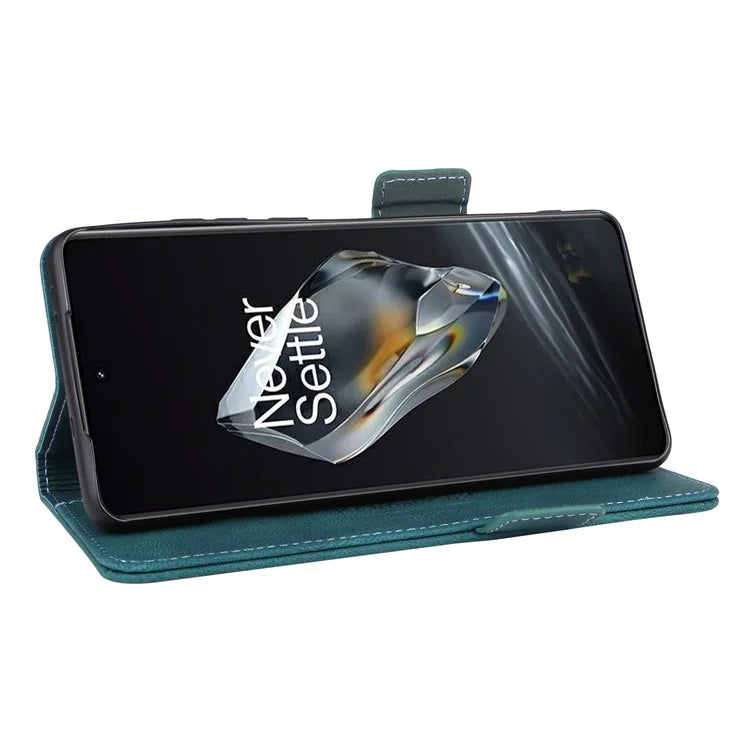 For OnePlus 12 5G Leather Case Wallet Phone Cover Hardware Decor