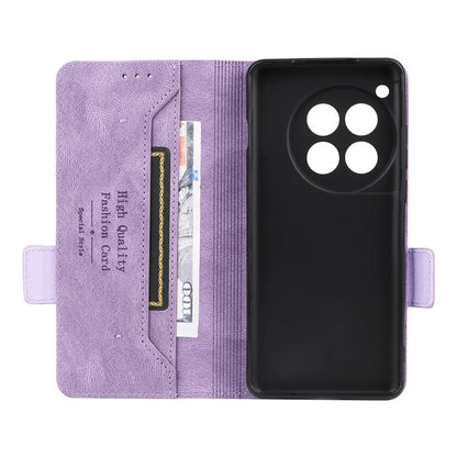 For OnePlus 12 5G Leather Case Wallet Phone Cover Hardware Decor
