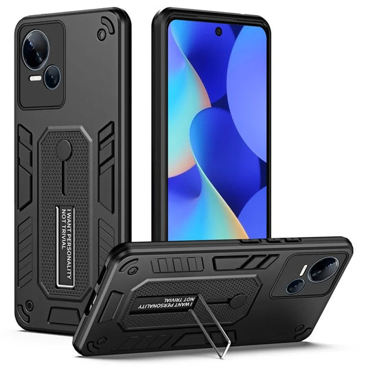 For Transsion Tecno Spark 10 5G Kickstand Case TPU+PC Dual Layer Phone Cover