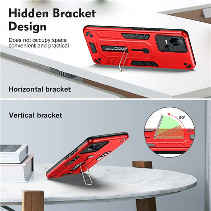 For Transsion Tecno Spark 10 5G Kickstand Case TPU+PC Dual Layer Phone Cover
