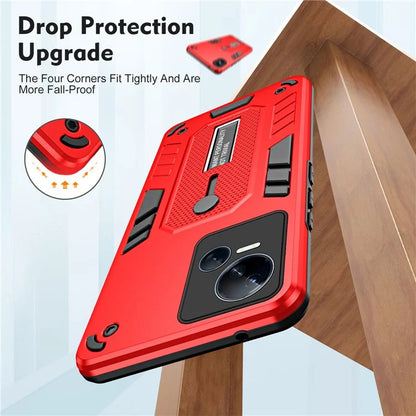 For Transsion Tecno Spark 10 5G Kickstand Case TPU+PC Dual Layer Phone Cover