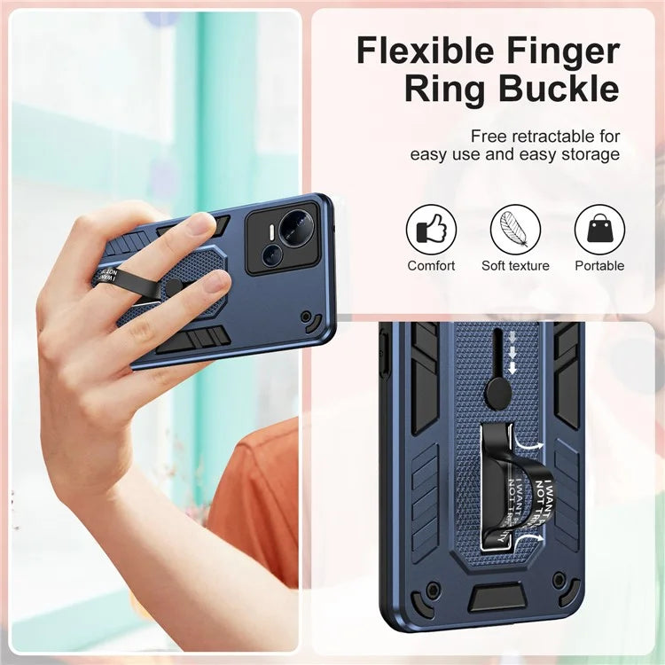 For Transsion Tecno Spark 10 5G Kickstand Case TPU+PC Dual Layer Phone Cover