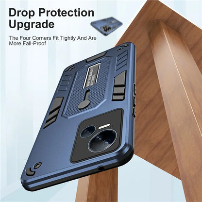 For Transsion Tecno Spark 10 5G Kickstand Case TPU+PC Dual Layer Phone Cover
