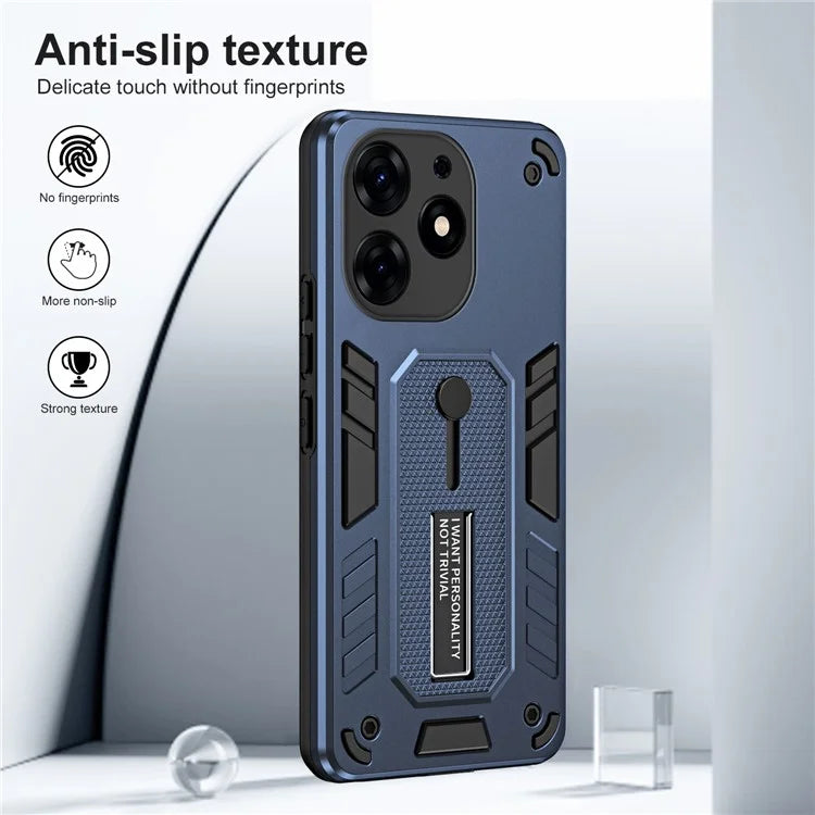 For Transsion Tecno Spark 10 Pro Phone Case Hidden Metal Kickstand Protective Cover