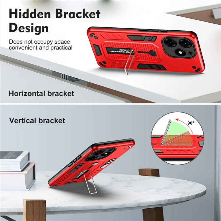 For Transsion Tecno Spark 10 Pro Phone Case Hidden Metal Kickstand Protective Cover