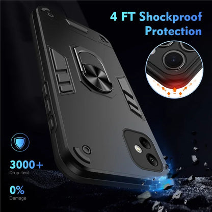 For Samsung Galaxy A05 4G Phone Case 360 Degree Rotation Ring Kickstand