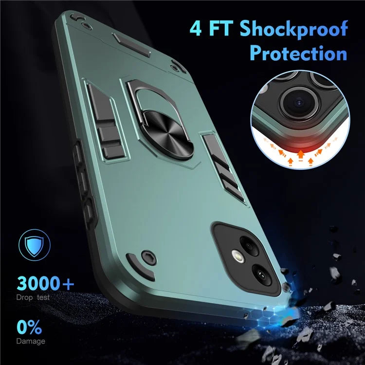 For Samsung Galaxy A05 4G Phone Case 360 Degree Rotation Ring Kickstand