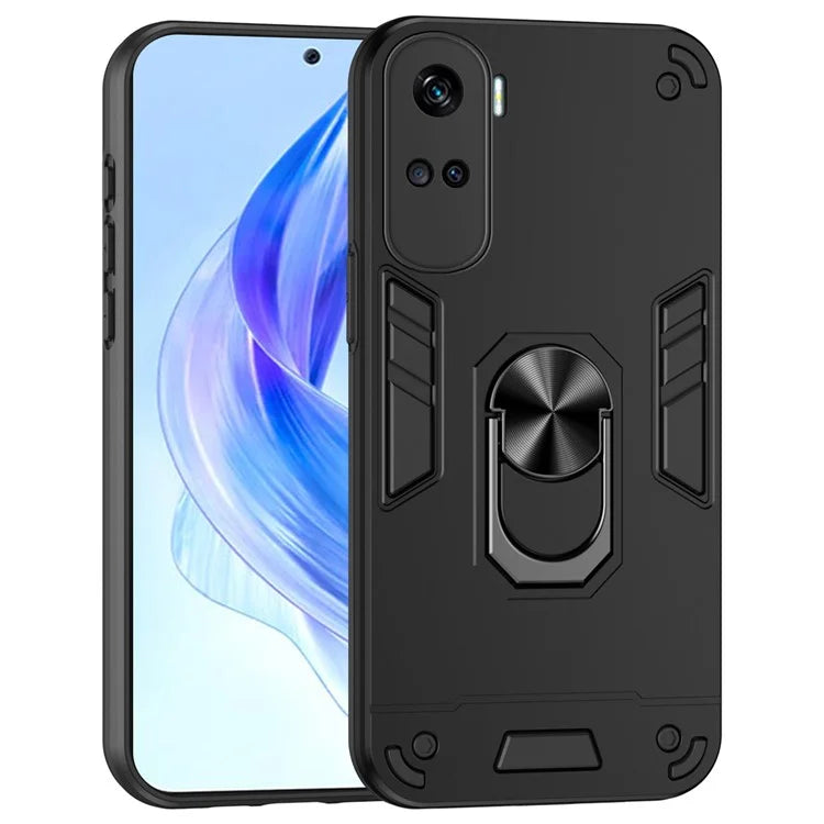 For Honor 90 Lite 5G Phone Case Support Magnetic Car Mount Rotary Kickstand