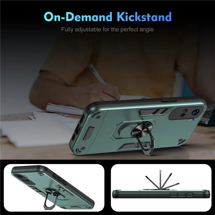 For Honor 90 Lite 5G Phone Case Support Magnetic Car Mount Rotary Kickstand