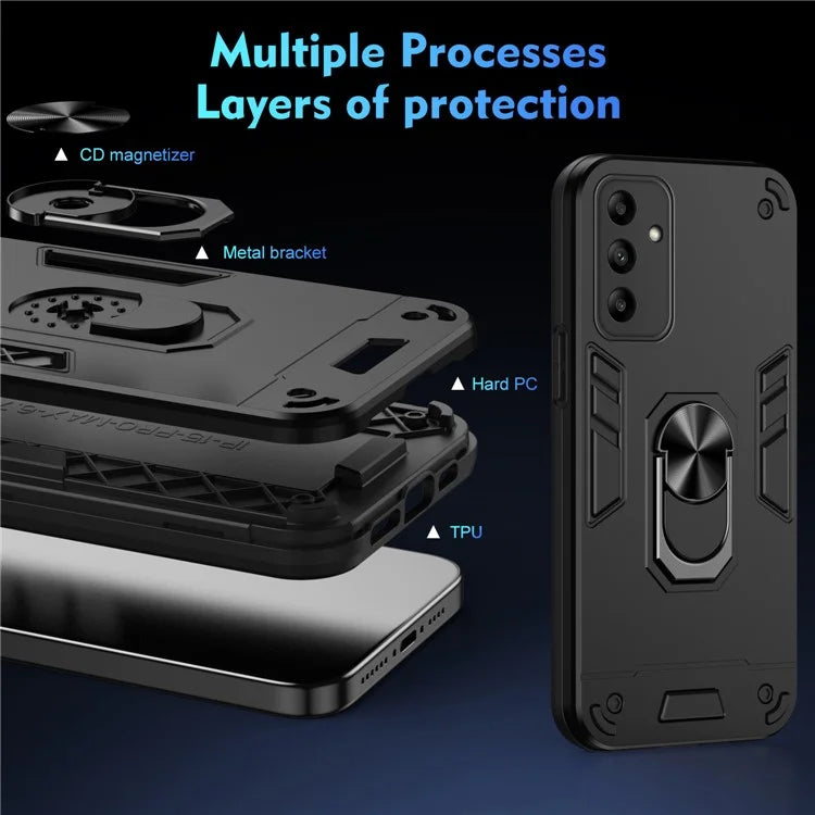 For Samsung Galaxy A05s 4G Phone Case PC+TPU Cover Rotary Kickstand