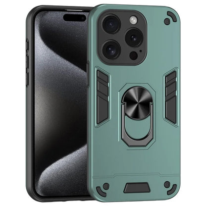 For iPhone 15 Pro Kickstand Case Magnetic Car Mount Phone Cover