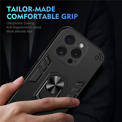 For iPhone 15 Pro Kickstand Case Magnetic Car Mount Phone Cover