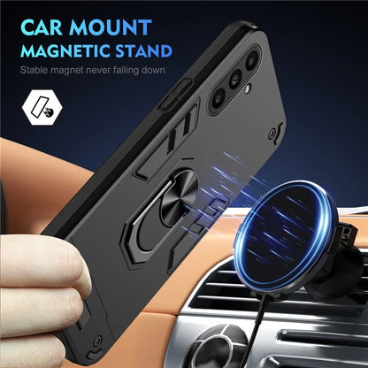 For Samsung Galaxy A14 5G / A14 4G Case Scratch-proof PC+TPU Phone Cover with Rotating Ring Kickstand