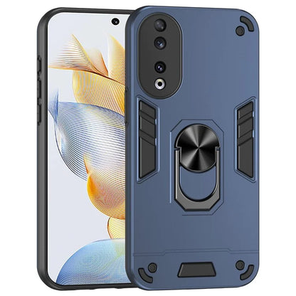 PC+TPU Case for Honor 90 Shell Rotating Ring Kickstand Drop-resistant Back Cover