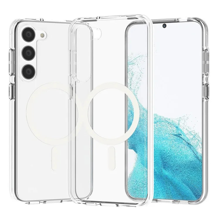 Magnetic Phone Case for Samsung Galaxy S24 Shell Hard PC Soft TPU Cover
