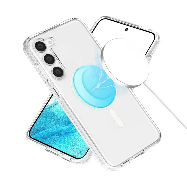 Magnetic Phone Case for Samsung Galaxy S24 Shell Hard PC Soft TPU Cover