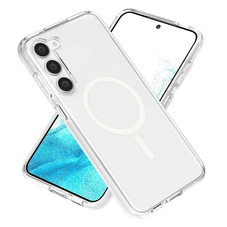 Magnetic Phone Case for Samsung Galaxy S24 Shell Hard PC Soft TPU Cover