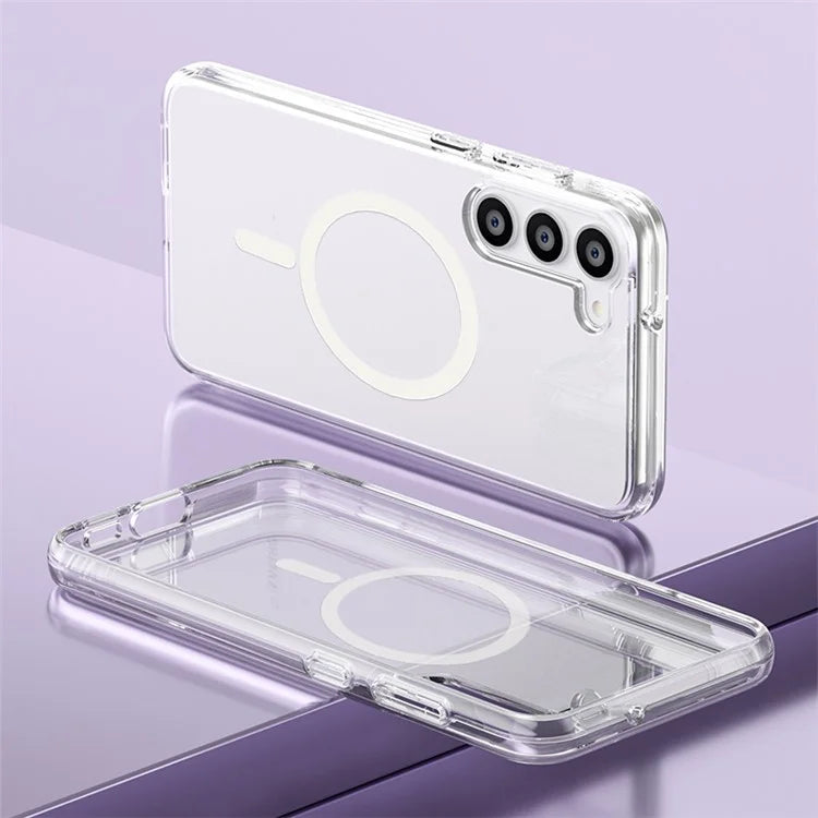 Magnetic Phone Case for Samsung Galaxy S24 Shell Hard PC Soft TPU Cover