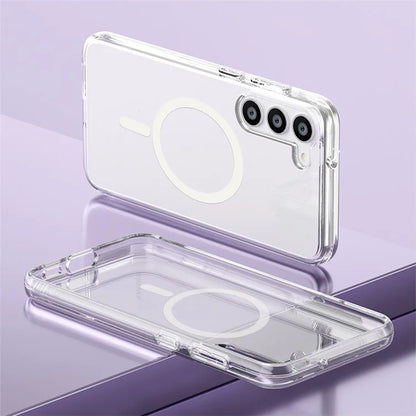 Magnetic Phone Case for Samsung Galaxy S24 Shell Hard PC Soft TPU Cover