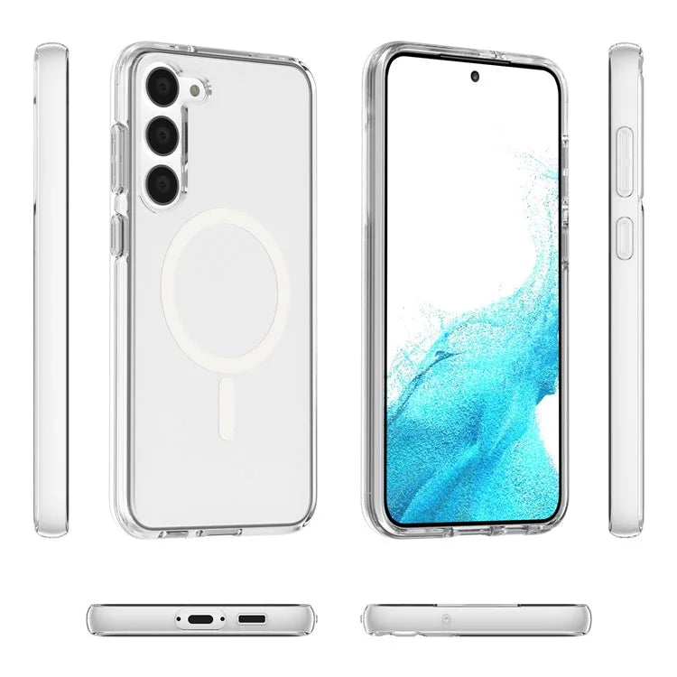 Magnetic Phone Case for Samsung Galaxy S24 Shell Hard PC Soft TPU Cover