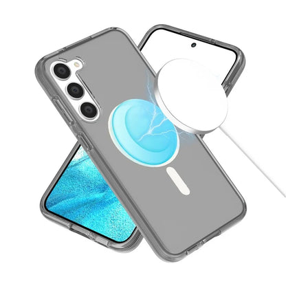 Magnetic Phone Case for Samsung Galaxy S24 Shell Hard PC Soft TPU Cover Black