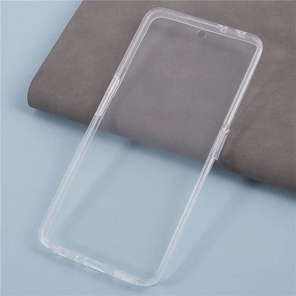 For Oppo A98 5G Clear Case TPU Frame+Acrylic Back+PET Screen Protector