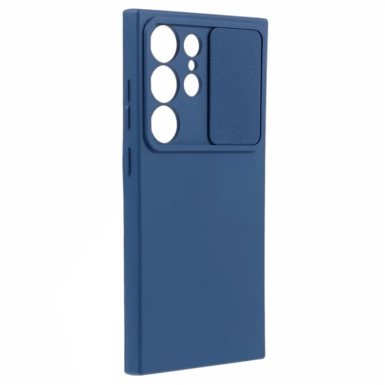 TMT Series for Samsung Galaxy S21 Ultra 5G TPU Case Anti-drop Phone Cover with Slide Lens Lid